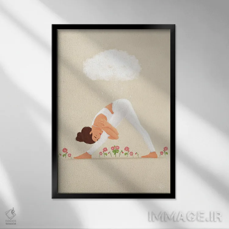 تابلو دکوراتیو ابرهای تیره به گل های بهشت تبدیل می شوند اثر اله چیریتسکو - نمای قابدار مشکی