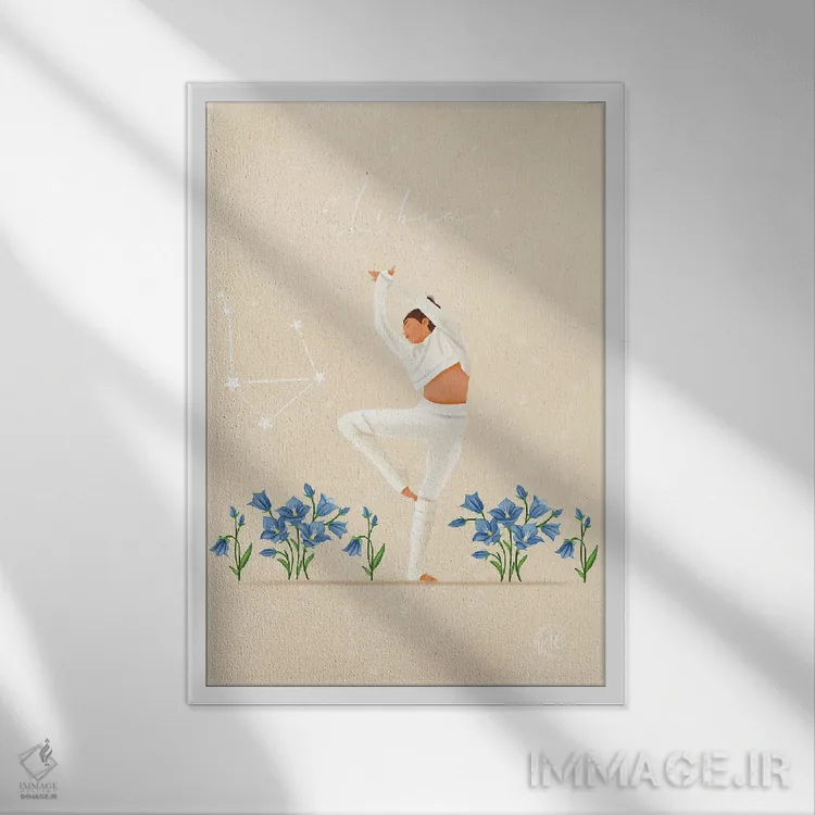 تابلو دکوراتیو برج ترازو اثر اله چیریتسکو - نمای قابدار سفید