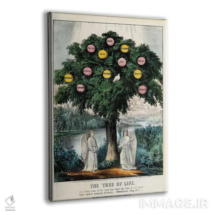 تابلو کلاسیک 1870,درخت زندگی، ۱۸۷۰ اثر کاریه و آیووز - نمای پرسپکتیو محصول