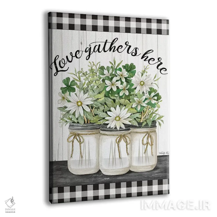 تابلو دکوراتیو عشق اینجا جمع می شود اثر سیندی جیکوبز - نمای پرسپکتیو محصول