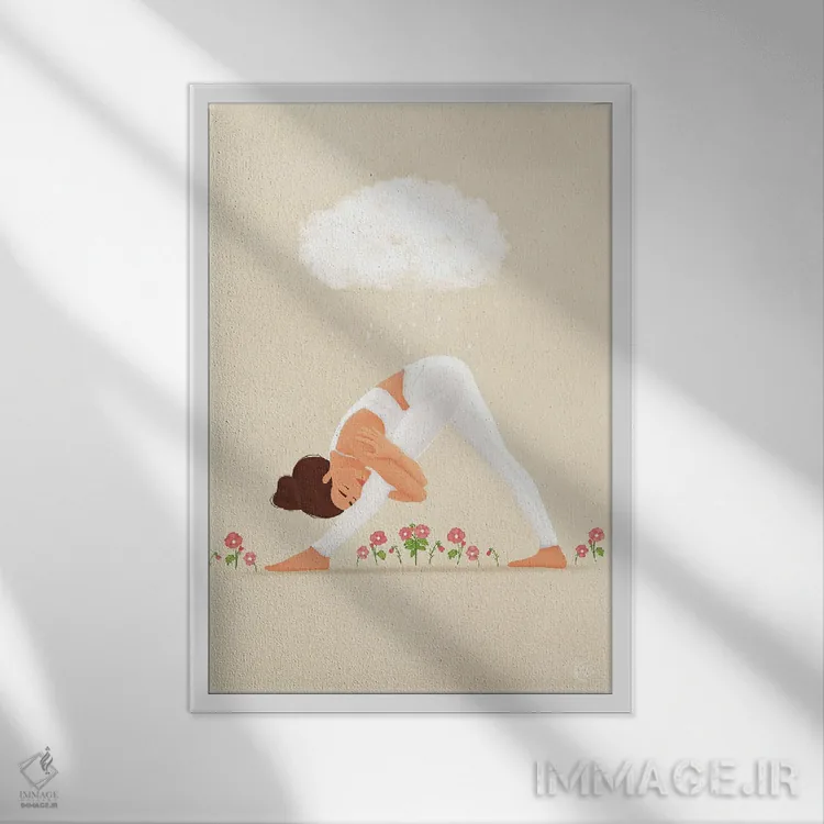 تابلو دکوراتیو ابرهای تیره به گل های بهشت تبدیل می شوند اثر اله چیریتسکو - نمای قابدار سفید