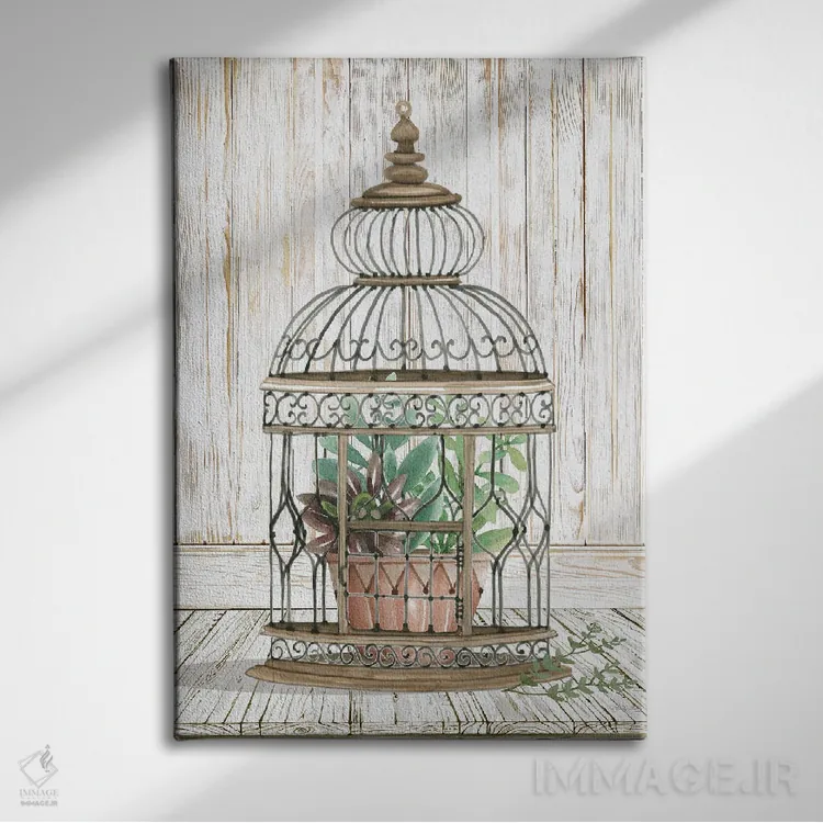 تابلو دکوراتیو زیبایی در قفس I اثر سیندی جیکوبز - نمای روبهرو روی دیوار