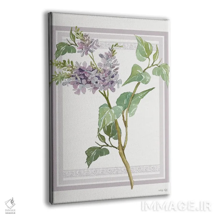 تابلو دکوراتیو گل های یاس بنفش V اثر سیندی جیکوبز - نمای پرسپکتیو محصول