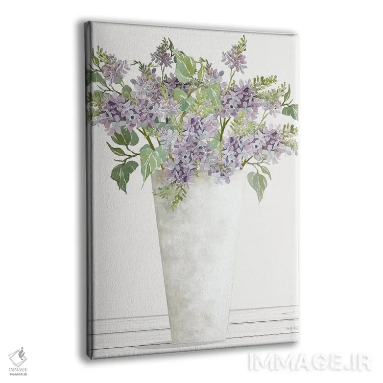 تابلو دکوراتیو گل های یاس بنفش I اثر سیندی جیکوبز - نمای پرسپکتیو محصول