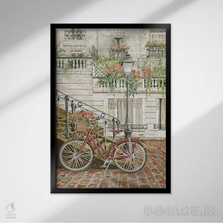 تابلو دکوراتیو جذابیت سنگفرش اثر سیندی جیکوبز - نمای قابدار مشکی