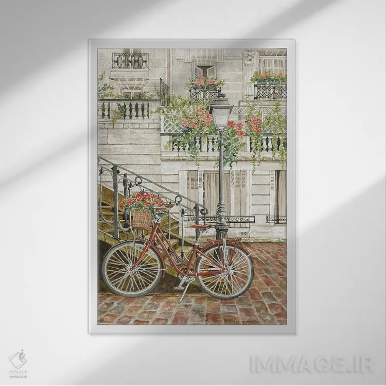 تابلو دکوراتیو جذابیت سنگفرش اثر سیندی جیکوبز - نمای قابدار سفید