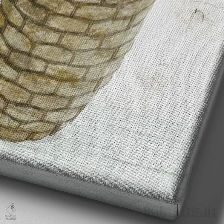 تابلو دکوراتیو سبد هورتانسیا اثر سیندی جیکوبز - نمای نزدیک بافت بوم