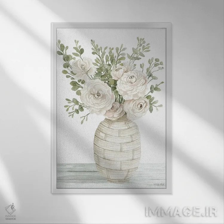 تابلو دکوراتیو سادگی I اثر سیندی جیکوبز - نمای قابدار سفید