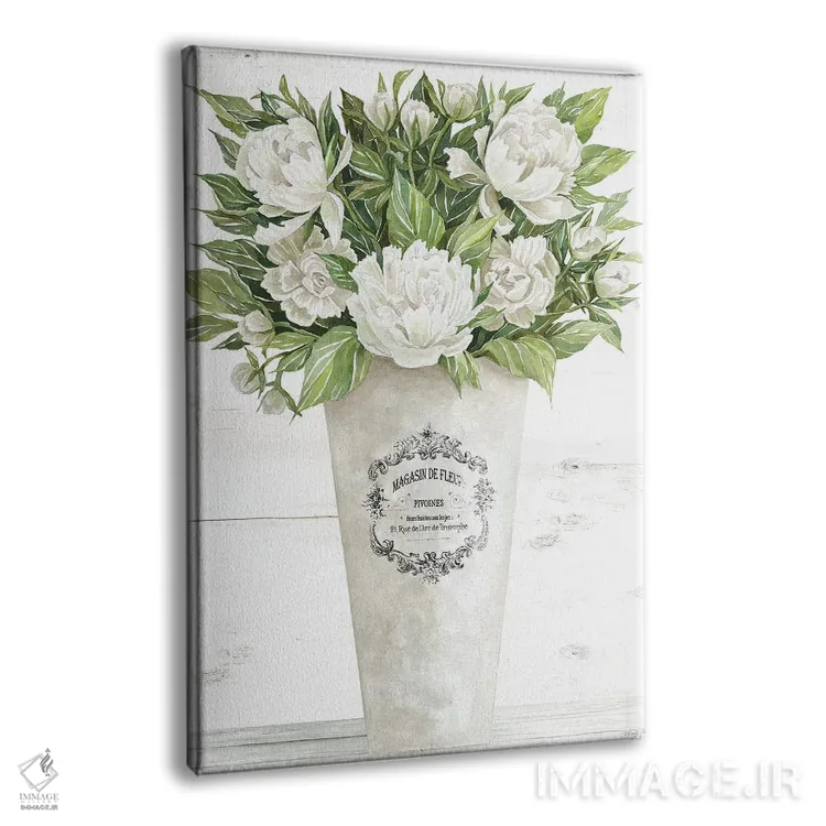 تابلو دکوراتیو گل های پئونی اثر سیندی جیکوبز - نمای پرسپکتیو محصول