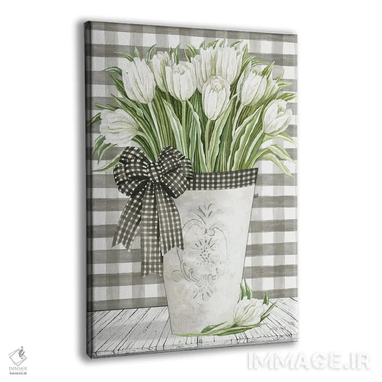 تابلو مدرن لاله های خانه روستایی اثر سیندی جیکوبز - نمای پرسپکتیو محصول