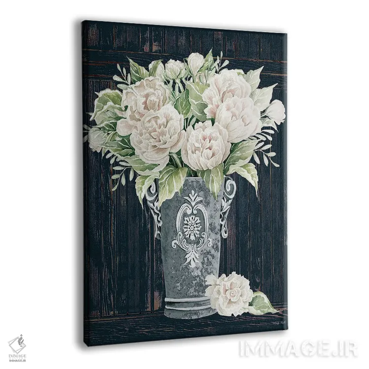 تابلو دکوراتیو پئونی های کامل اثر سیندی جیکوبز - نمای پرسپکتیو محصول