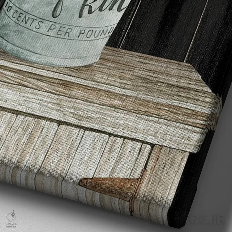 تابلو دکوراتیو رنگ های پاییزی گل ها اثر سیندی جیکوبز - نمای نزدیک بافت بوم