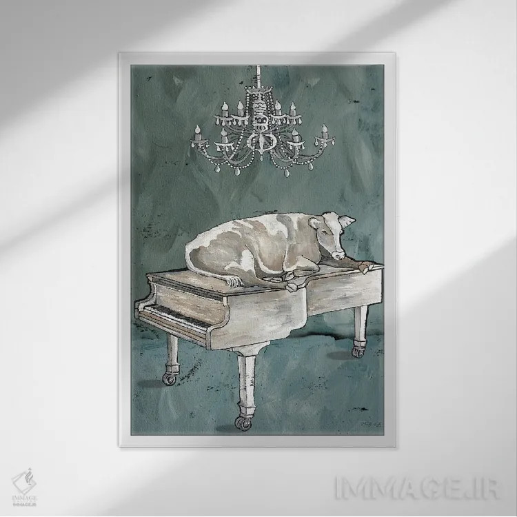 تابلو دکوراتیو کوانو اثر سیندی جیکوبز - نمای قابدار سفید