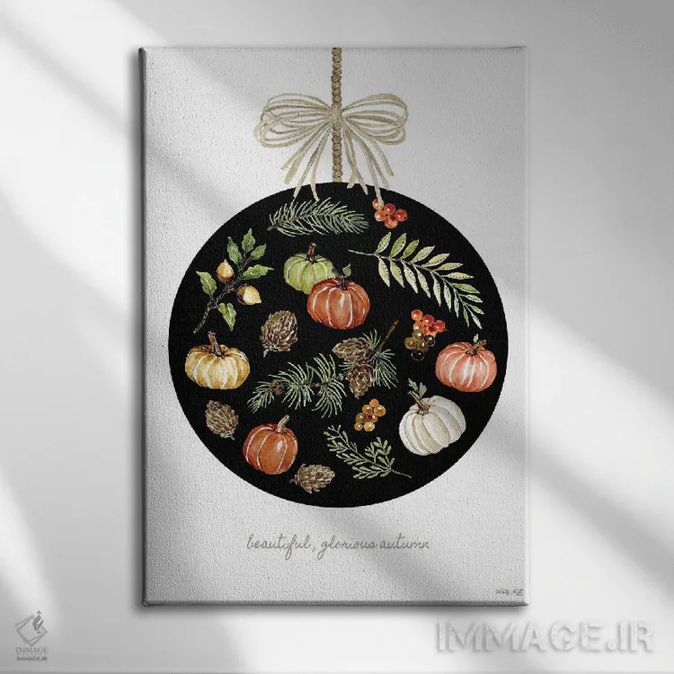 تابلو دکوراتیو Glorious Autumn Ornament,تزئین پاییز زیبا و باشکوه اثر سیندی جیکوبز - نمای روبهرو روی دیوار