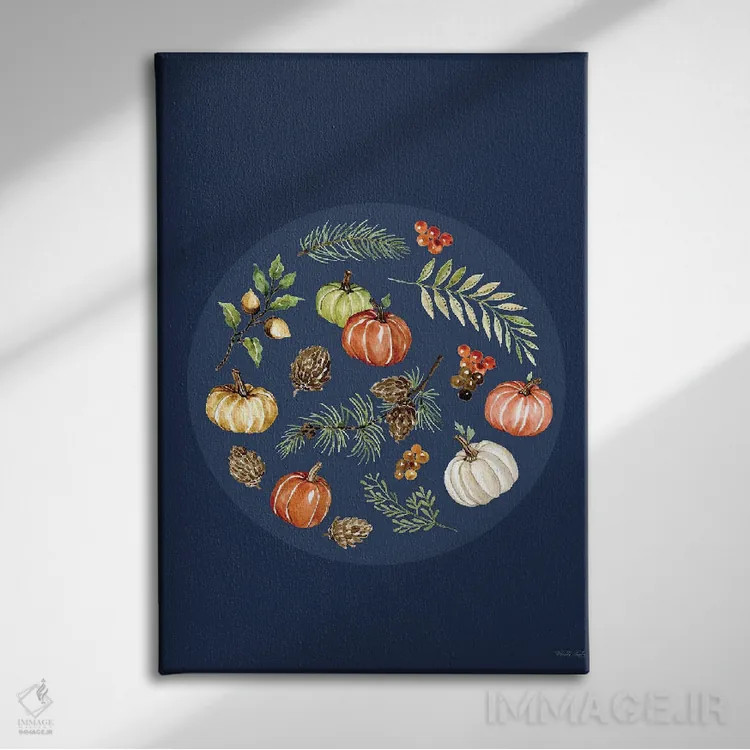 تابلو دکوراتیو تزئین پاییزی اثر سیندی جیکوبز - نمای روبهرو روی دیوار