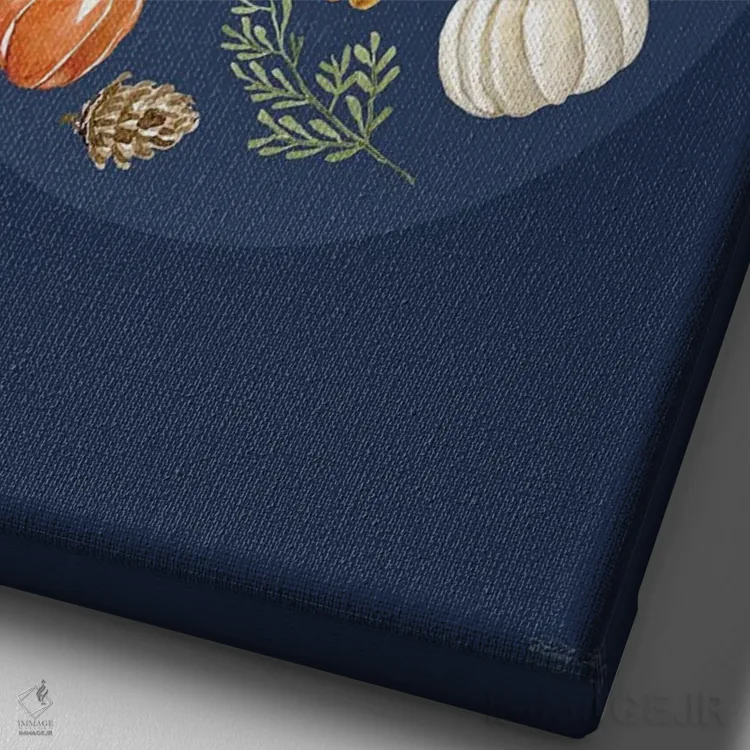 تابلو دکوراتیو تزئین پاییزی اثر سیندی جیکوبز - نمای نزدیک بافت بوم