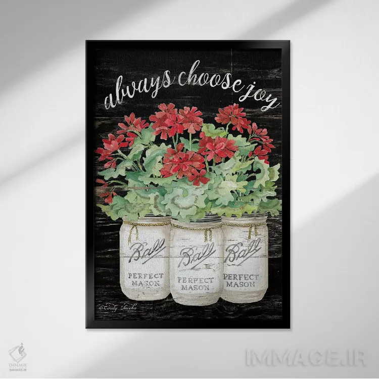 تابلو مدرن شیشه های سفید اثر سیندی جیکوبز - نمای قابدار مشکی