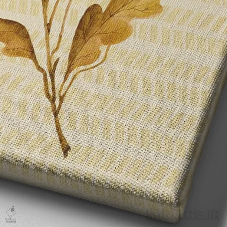 تابلو دکوراتیو بلوط طلایی اثر سیندی جیکوبز - نمای نزدیک بافت بوم
