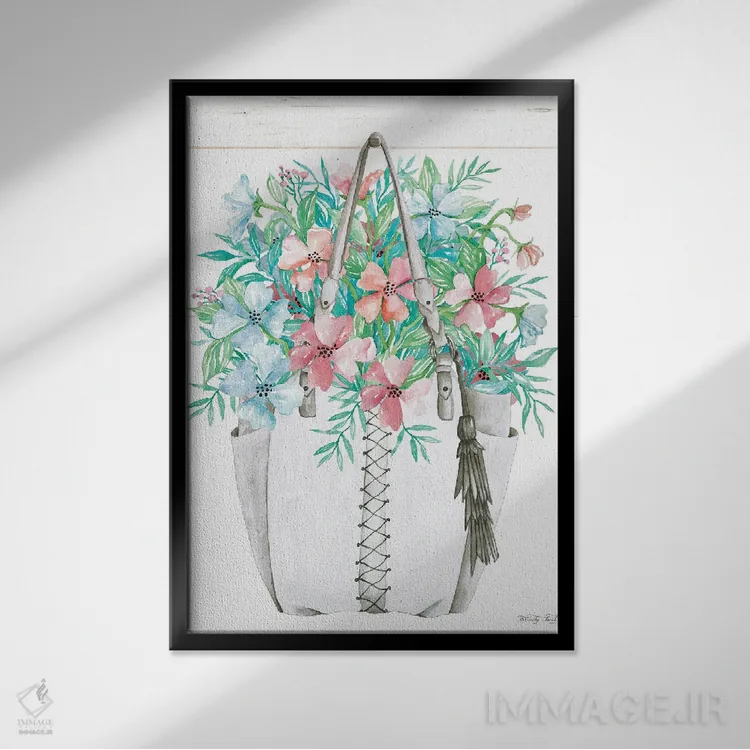 تابلو مدرن برجستگی گلی شماره دو اثر سیندی جیکوبز - نمای قابدار مشکی