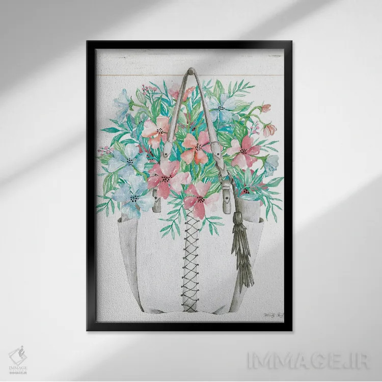 تابلو مدرن برجستگی گلی شماره دو اثر سیندی جیکوبز - نمای قابدار مشکی