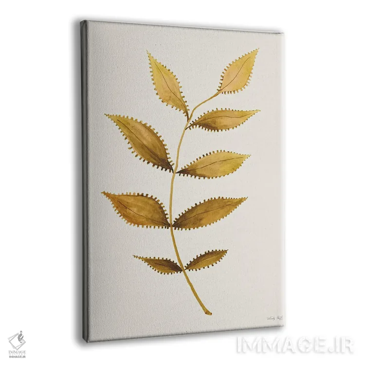 تابلو دکوراتیو برگ های طلایی خال دار اثر سیندی جیکوبز - نمای پرسپکتیو محصول