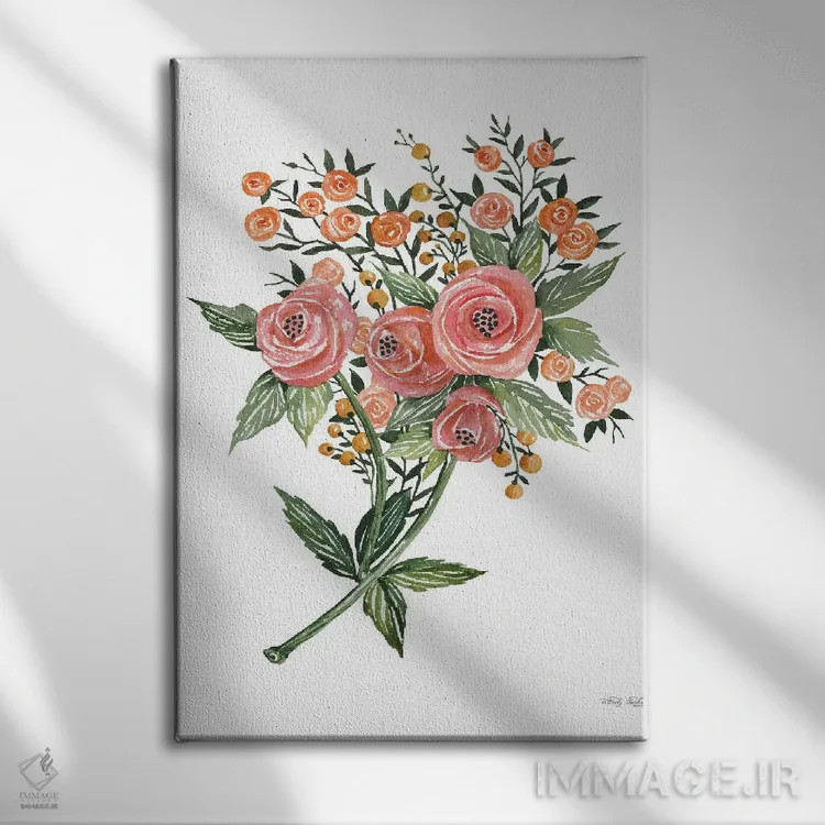 تابلو مدرن آلاله گیاهی اثر سیندی جیکوبز - نمای روبهرو روی دیوار