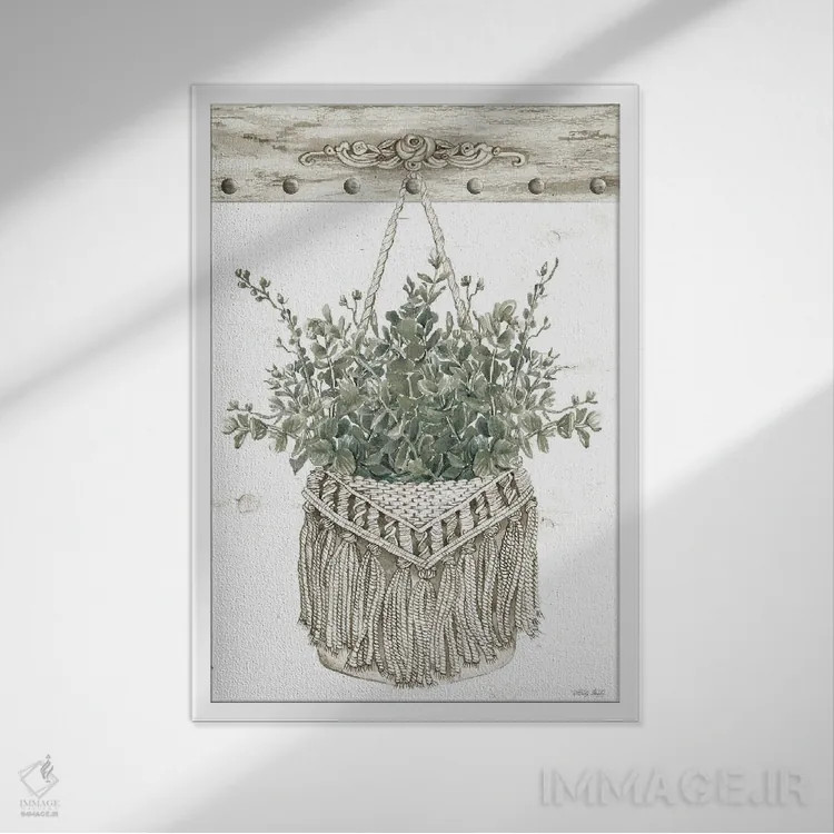 تابلو مدرن کیف مکرمه با سبزینه شماره یک اثر سیندی جیکوبز - نمای قابدار سفید