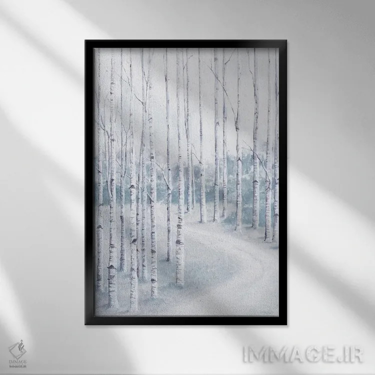 تابلو دکوراتیو جنگل غان اثر سیندی جیکوبز - نمای قابدار مشکی