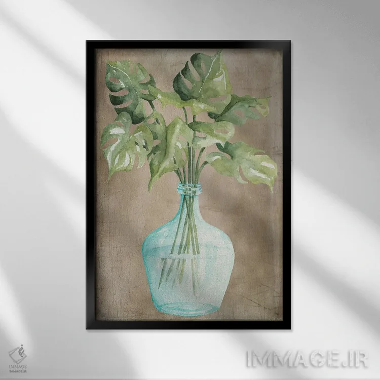 تابلو مدرن نخل های زیبا شماره یک اثر سیندی جیکوبز - نمای قابدار مشکی