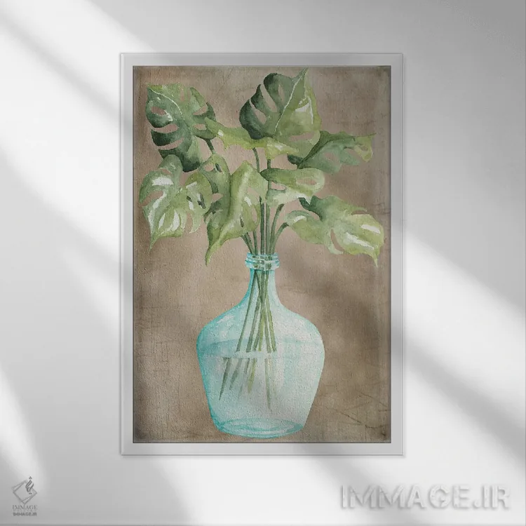 تابلو مدرن نخل های زیبا شماره یک اثر سیندی جیکوبز - نمای قابدار سفید