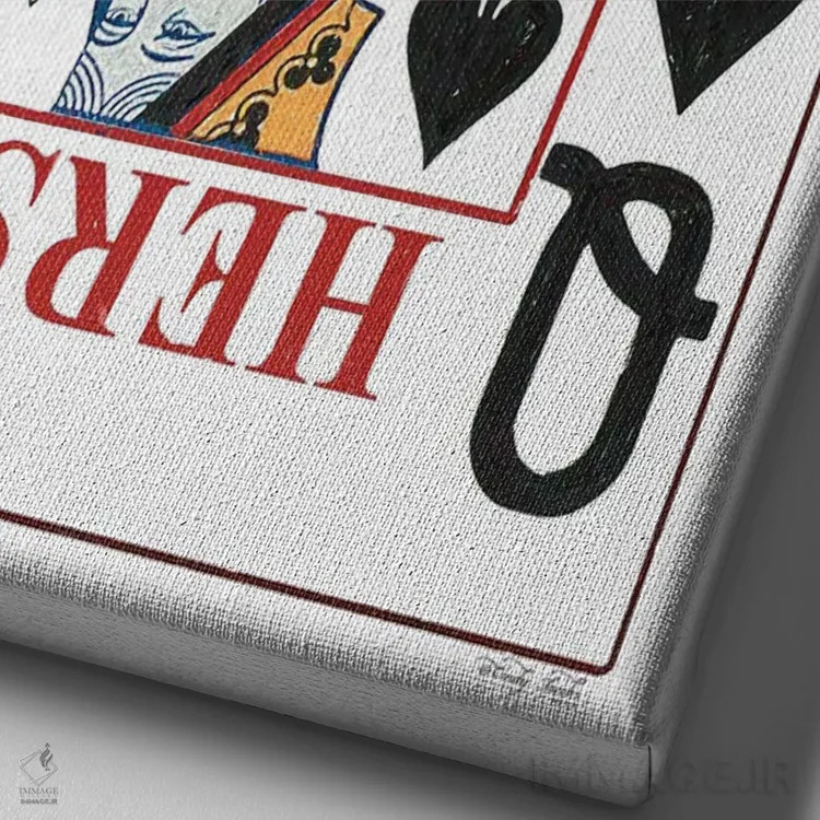 تابلو دکوراتیو ملکه اثر سیندی جیکوبز - نمای نزدیک بافت بوم