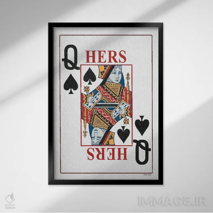 تابلو دکوراتیو ملکه اثر سیندی جیکوبز - نمای قابدار مشکی