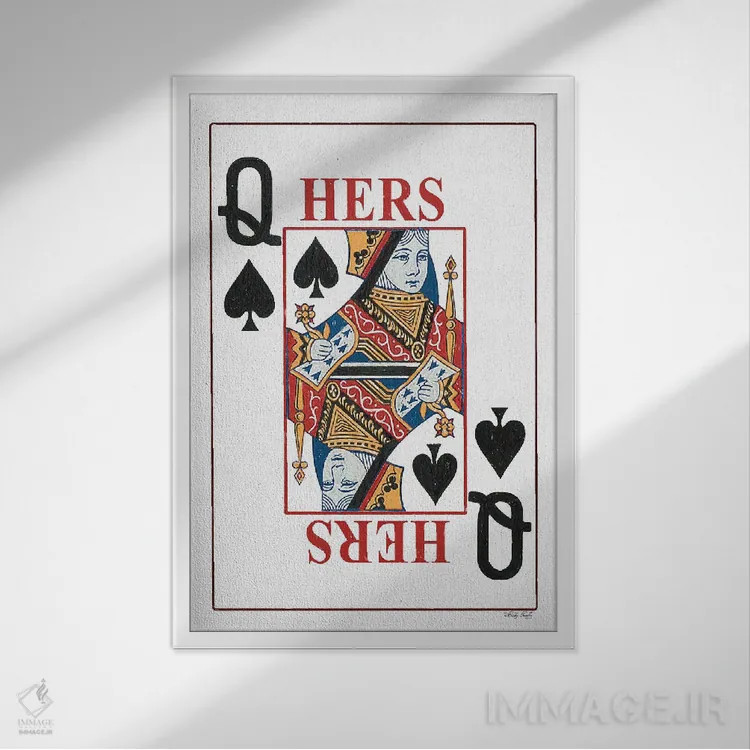 تابلو دکوراتیو ملکه اثر سیندی جیکوبز - نمای قابدار سفید