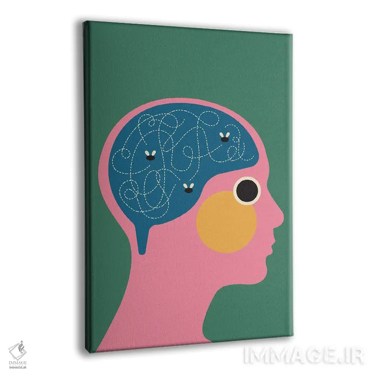 تابلو مینیمال وزوز اثر کارمن جابیر - نمای پرسپکتیو محصول