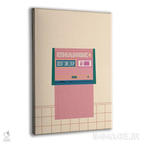 تابلو مینیمال ماشین سکه شمار اثر کارمن جابیر - نمای پرسپکتیو محصول