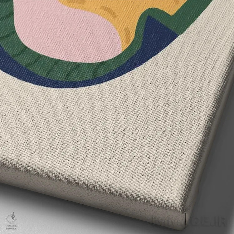 تابلو مینیمال وضعیت معمایی اثر کارمن جابیر - نمای نزدیک بافت بوم