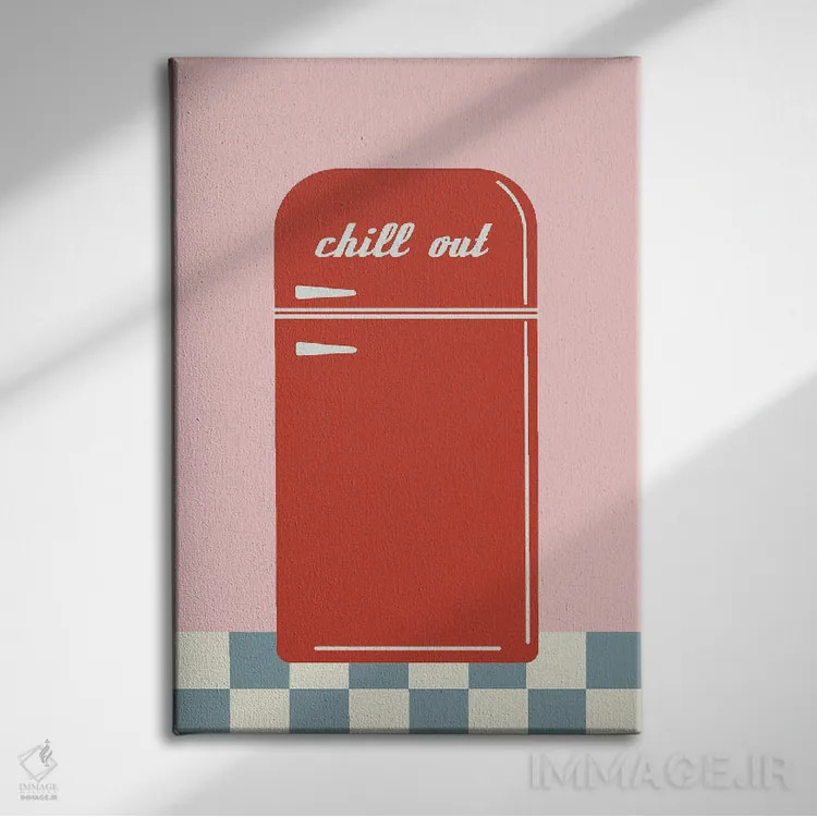 تابلو مینیمال آرام باش اثر کارمن جابیر - نمای روبهرو روی دیوار