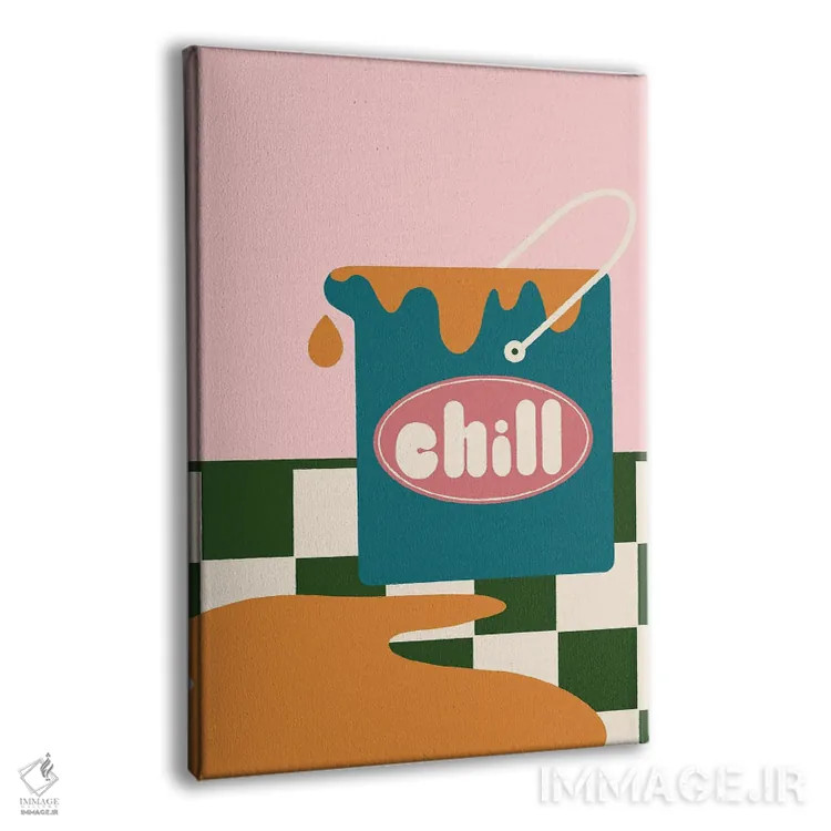 تابلو مینیمال سطل خنک کننده اثر کارمن جابیر - نمای پرسپکتیو محصول