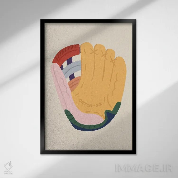 تابلو مینیمال وضعیت معمایی اثر کارمن جابیر - نمای قابدار مشکی