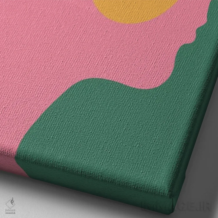 تابلو مینیمال وزوز اثر کارمن جابیر - نمای نزدیک بافت بوم