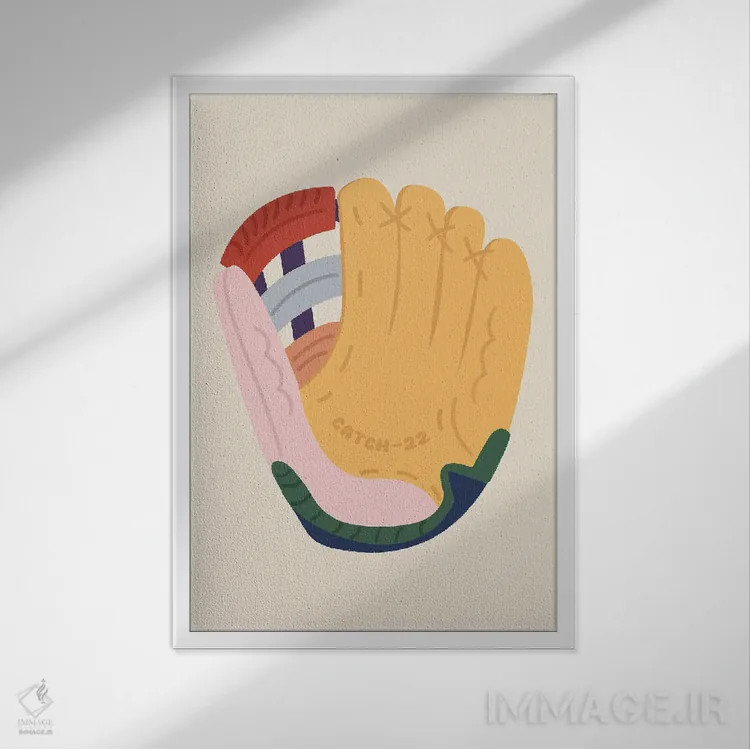 تابلو مینیمال وضعیت معمایی اثر کارمن جابیر - نمای قابدار سفید