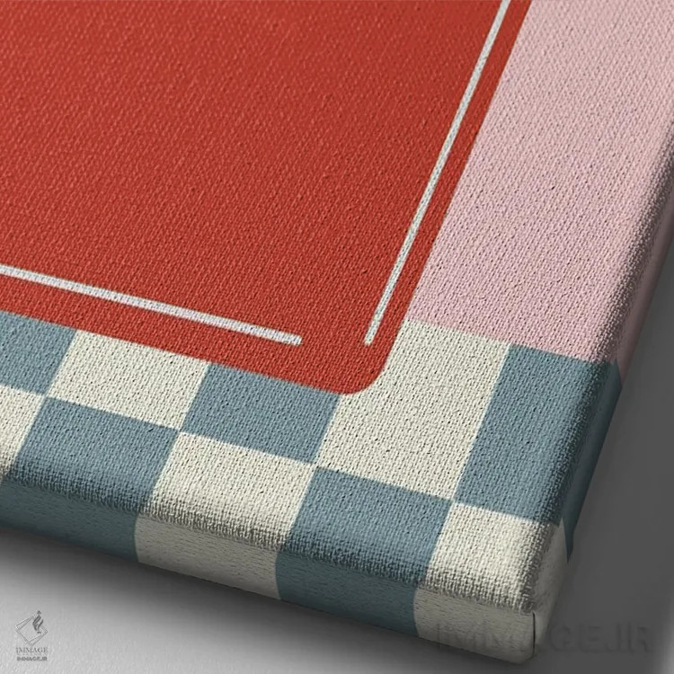 تابلو مینیمال آرام باش اثر کارمن جابیر - نمای نزدیک بافت بوم