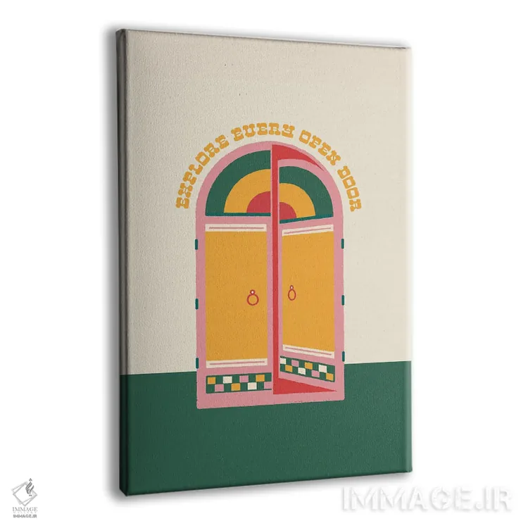 تابلو مینیمال هر دری که باز است اثر کارمن جابیر - نمای پرسپکتیو محصول