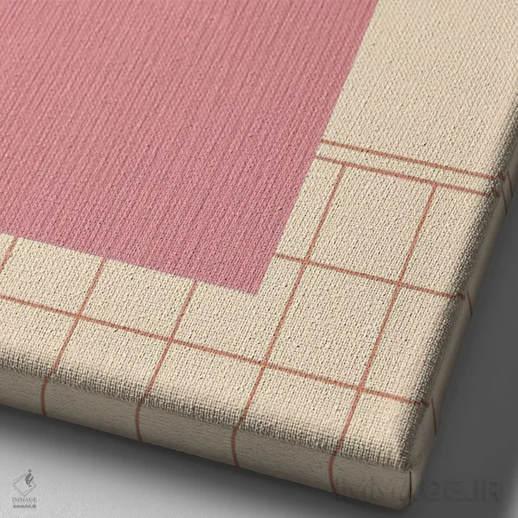 تابلو مینیمال ماشین سکه شمار اثر کارمن جابیر - نمای نزدیک بافت بوم