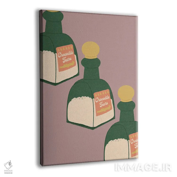 تابلو مینیمال اشک تمساح اثر کارمن جابیر - نمای پرسپکتیو محصول