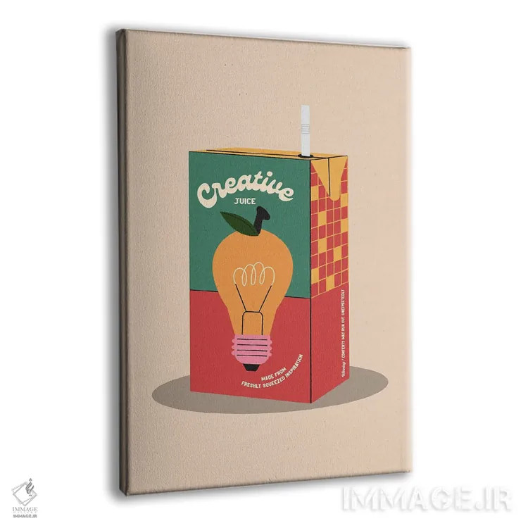 تابلو مینیمال آب خلاقیت اثر کارمن جابیر - نمای پرسپکتیو محصول