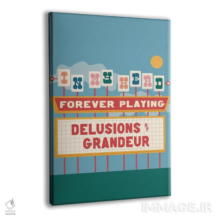 تابلو مینیمال وهم عظمت اثر کارمن جابیر - نمای پرسپکتیو محصول