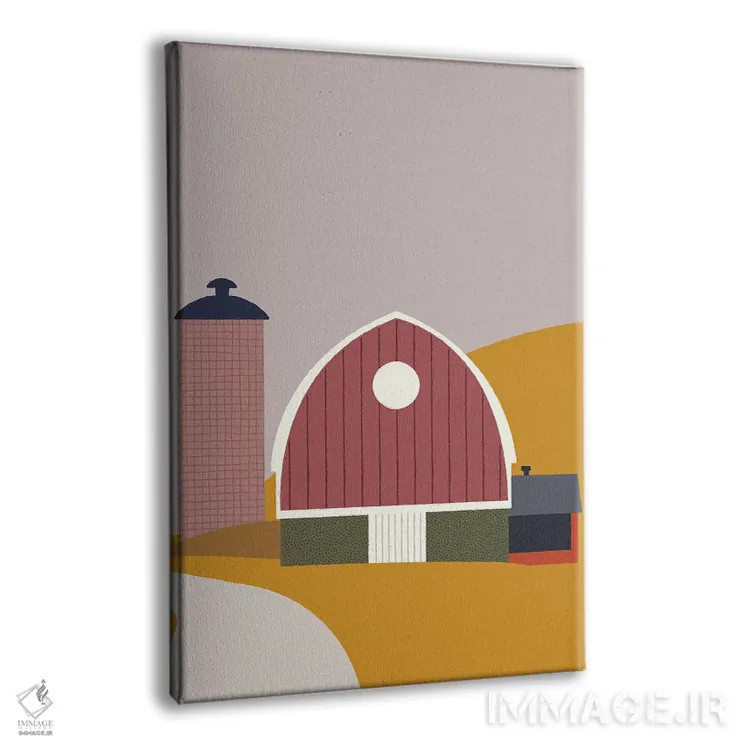 تابلو مینیمال مزرعه اثر کارمن جابیر - نمای پرسپکتیو محصول