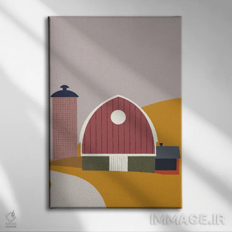 تابلو مینیمال مزرعه اثر کارمن جابیر - نمای روبهرو روی دیوار