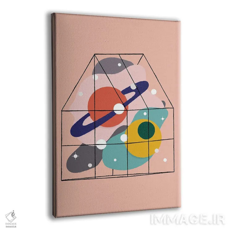 تابلو مینیمال گلخانه کهکشانی اثر کارمن جابیر - نمای پرسپکتیو محصول